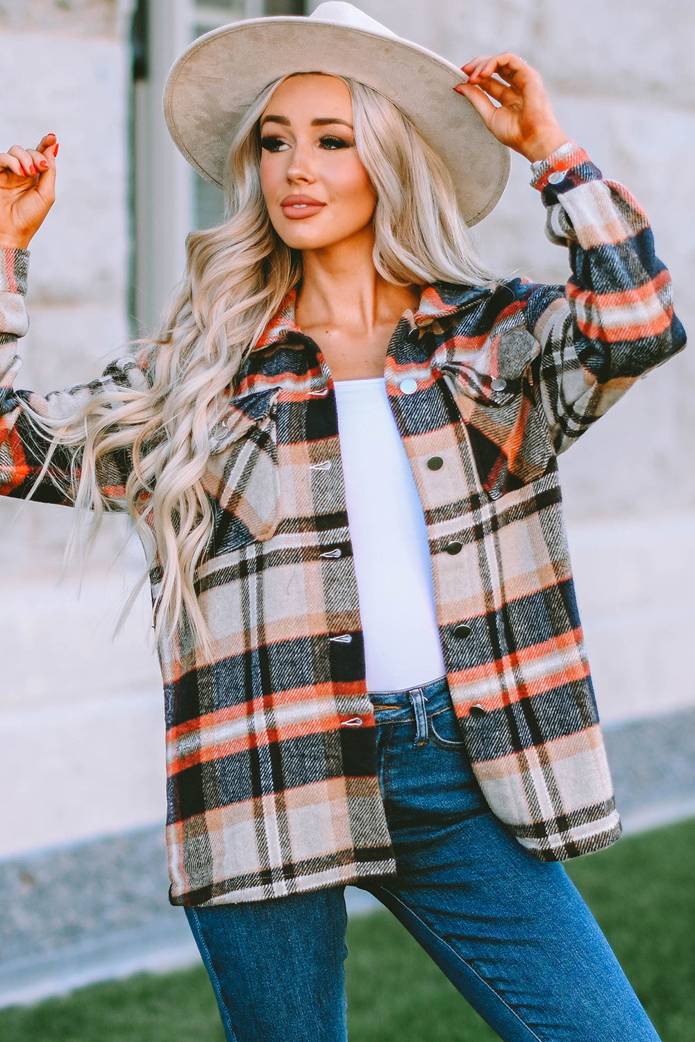 Plaid Button Up Flannel Shacket
