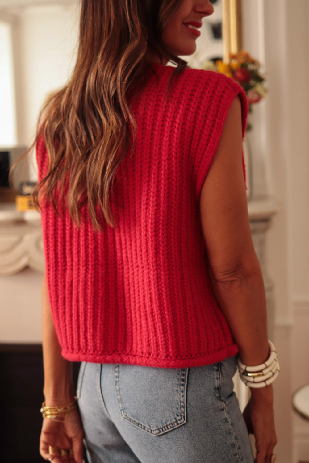 Big Button Sweater Vest