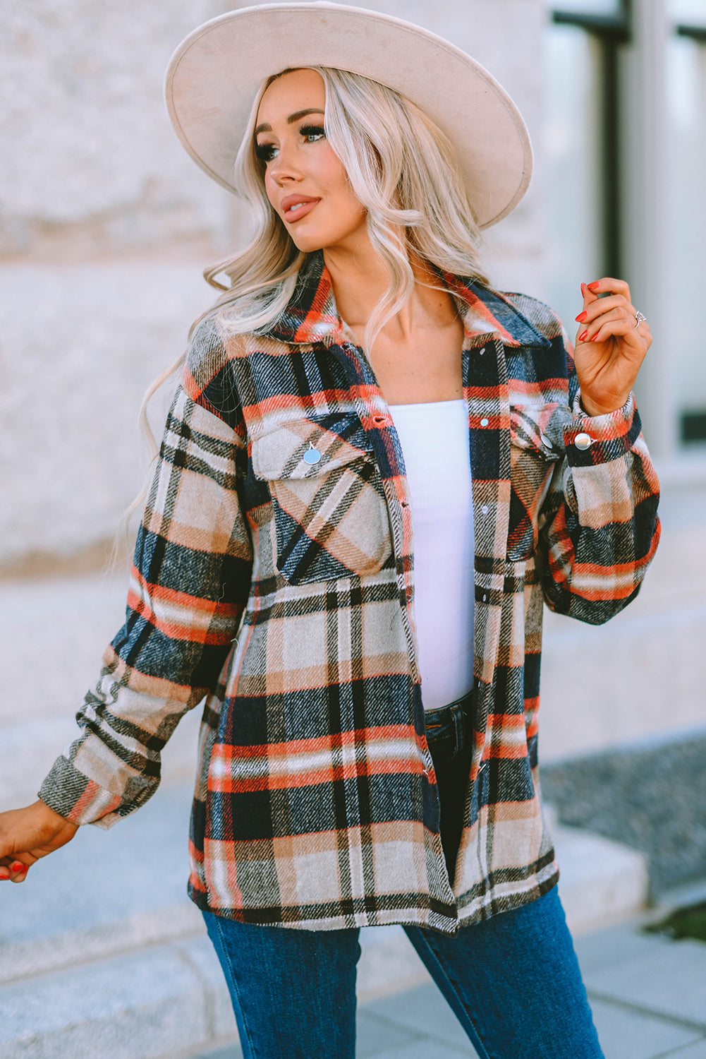 Plaid Button Up Flannel Shacket