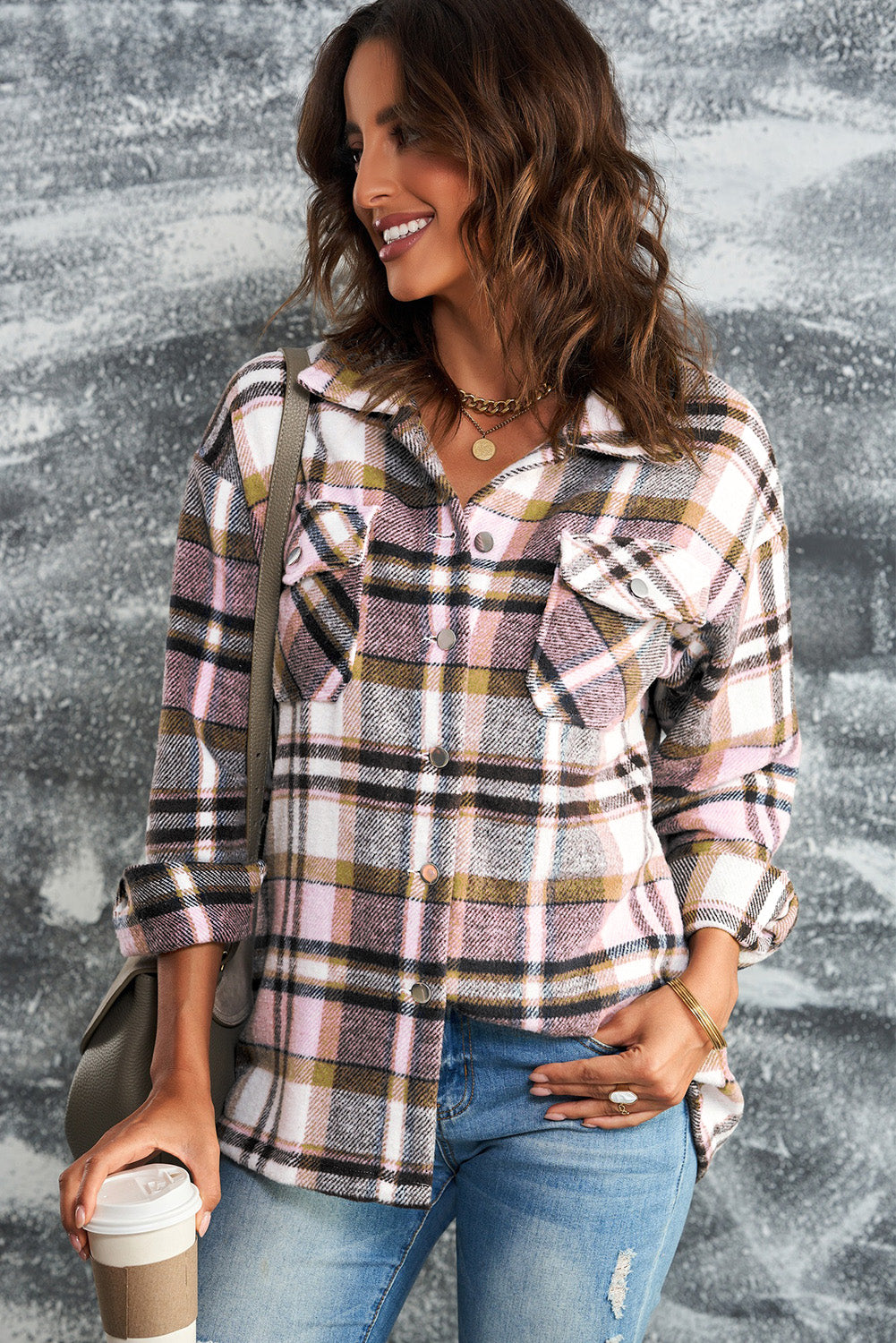 Plaid Button Up Flannel Shacket
