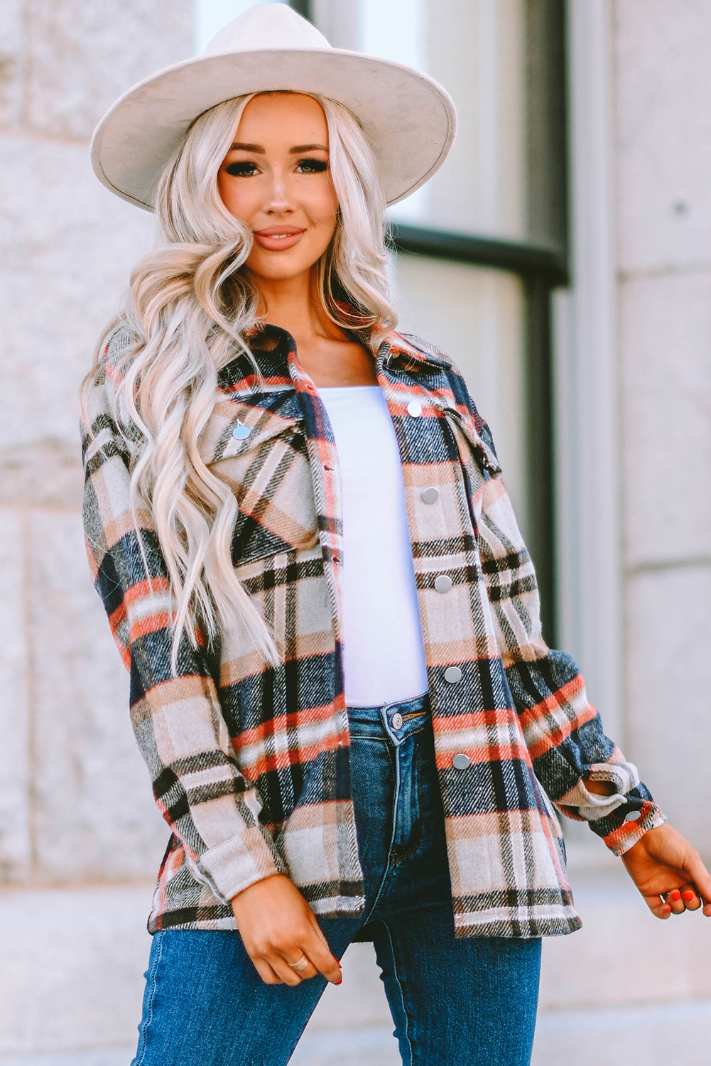 Plaid Button Up Flannel Shacket