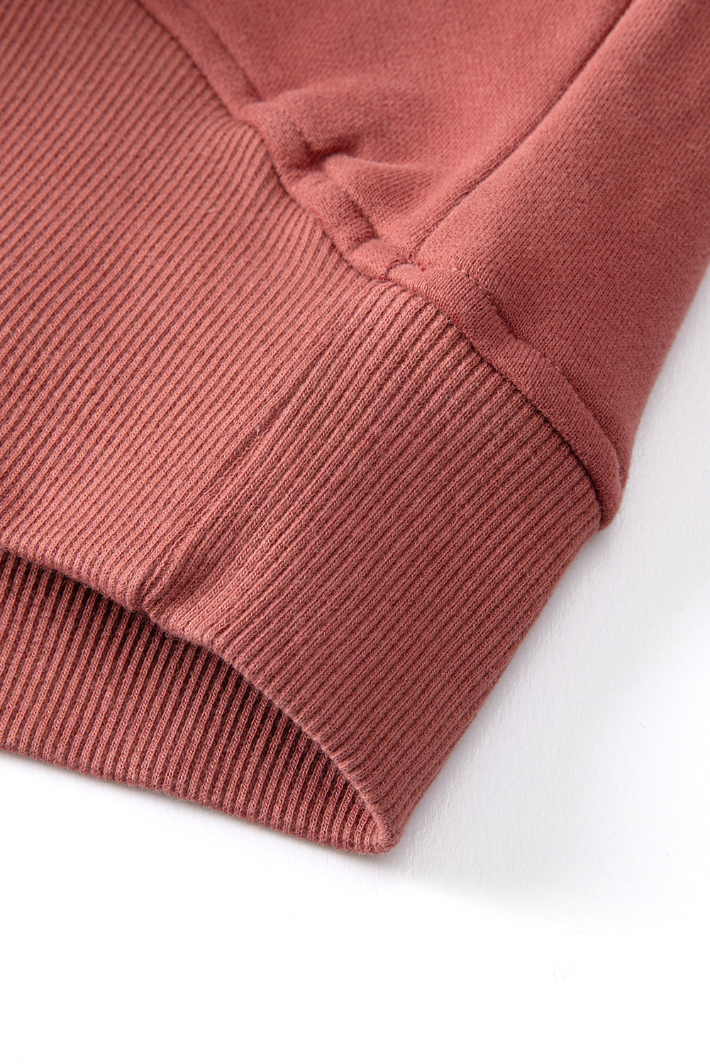 Zip Up Pop Collar Ribbed Sweatshirt