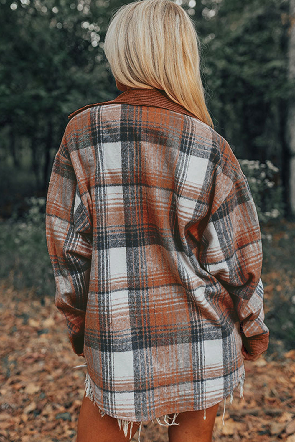 Plaid Corduroy Shacket