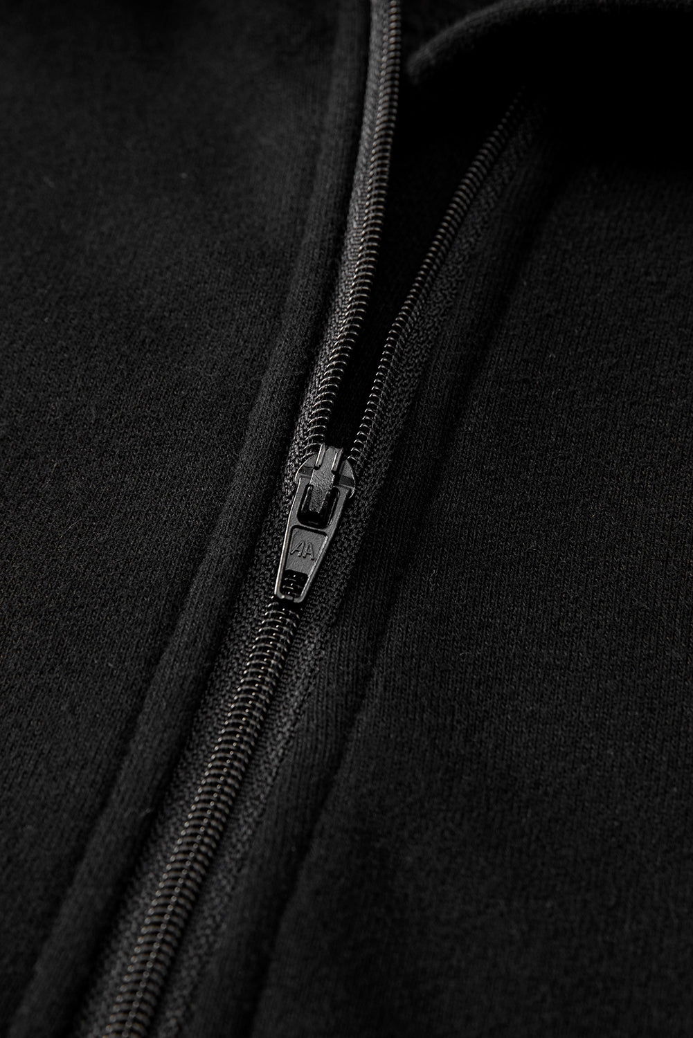 Zip Up Pop Collar Ribbed Sweatshirt