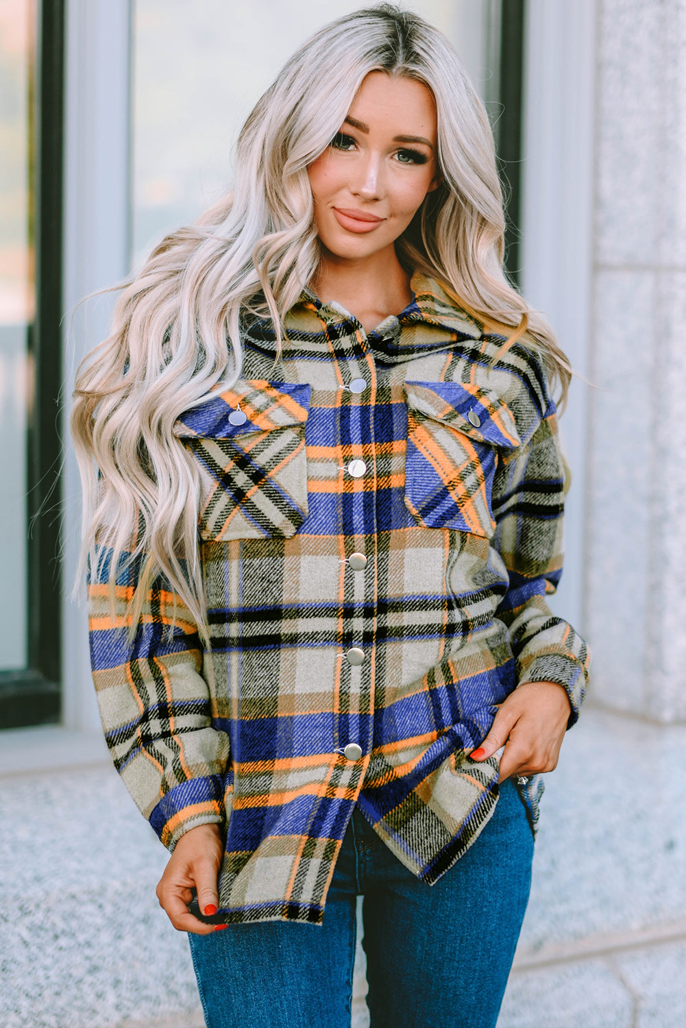Plaid Button Up Flannel Shacket