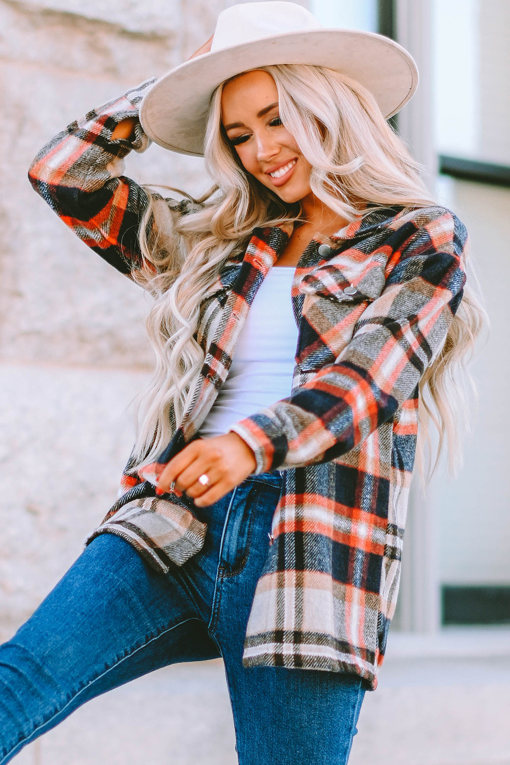 Plaid Button Up Flannel Shacket