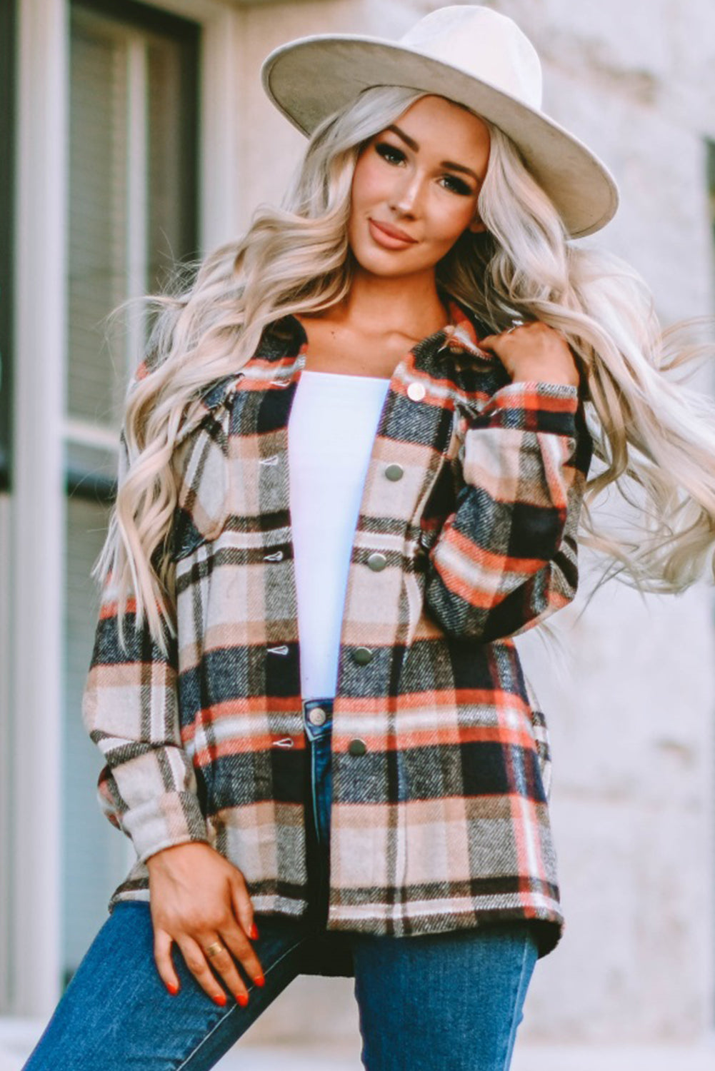 Plaid Button Up Flannel Shacket