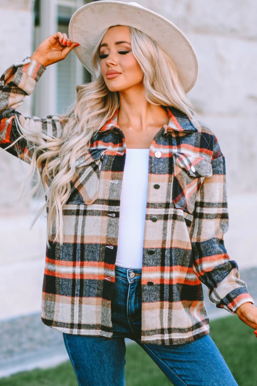 Plaid Button Up Flannel Shacket