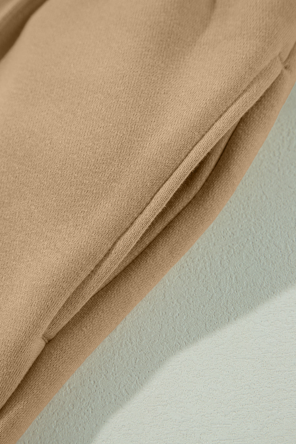 Khaki Drawstring High Waist Pants