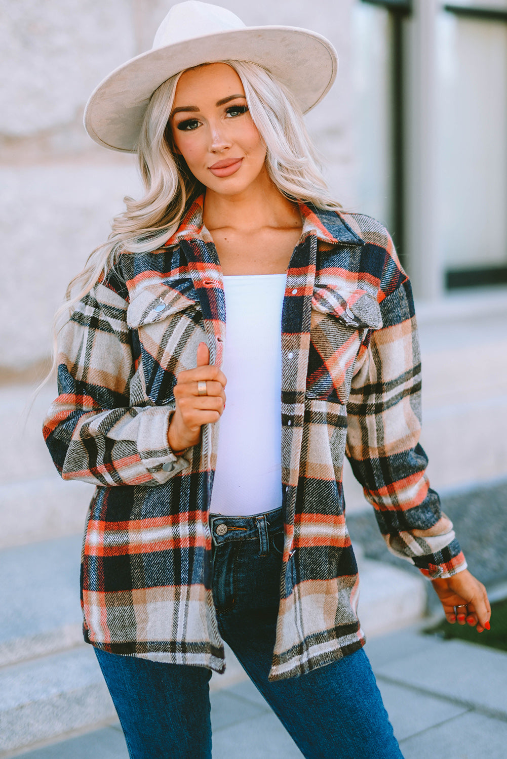 Plaid Button Up Flannel Shacket