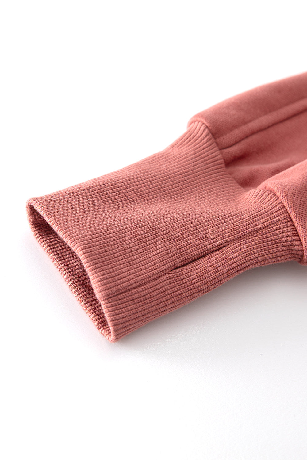 Zip Up Pop Collar Ribbed Sweatshirt