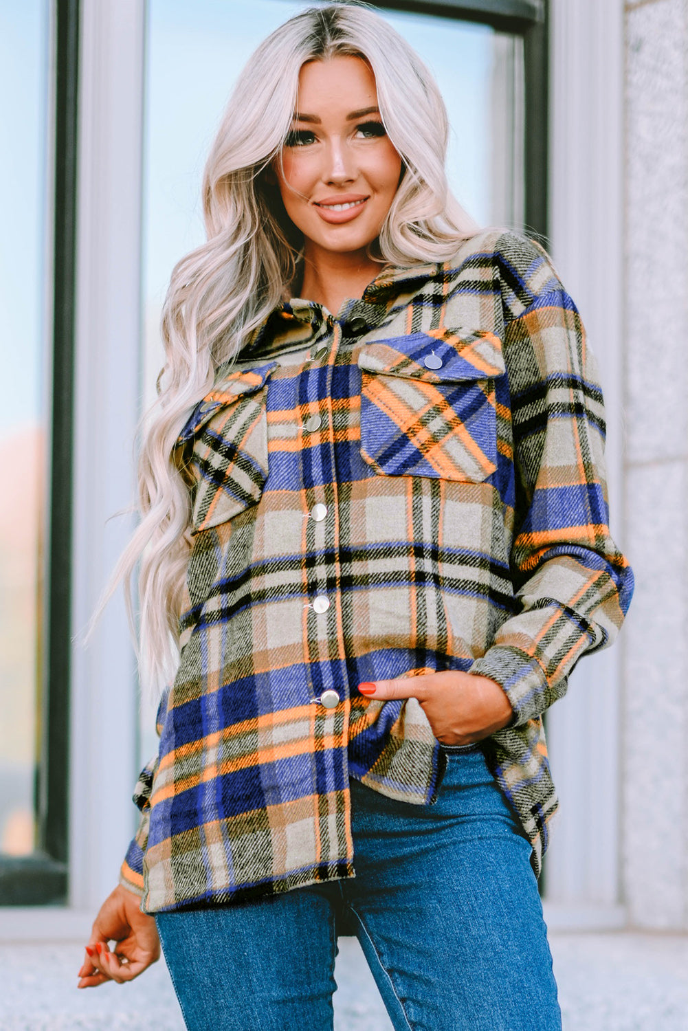 Plaid Button Up Flannel Shacket