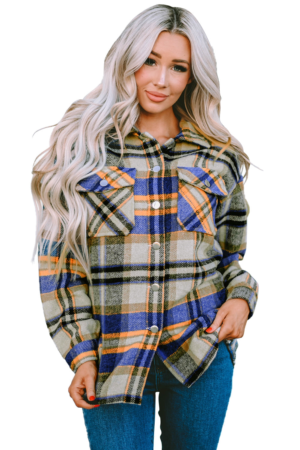 Plaid Button Up Flannel Shacket
