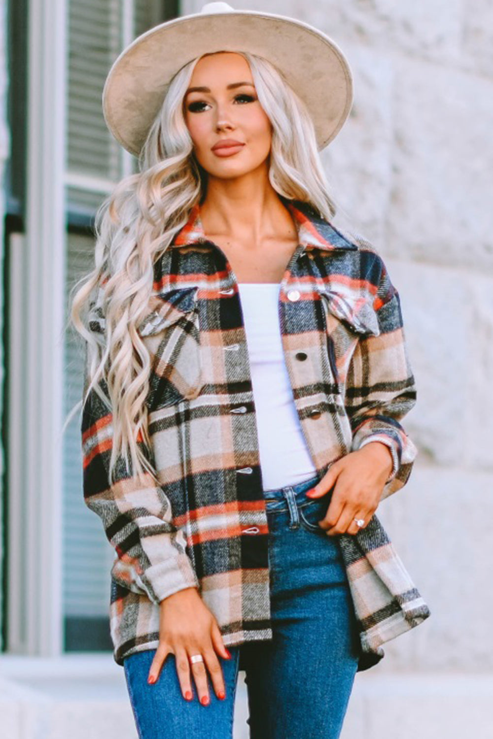 Plaid Button Up Flannel Shacket