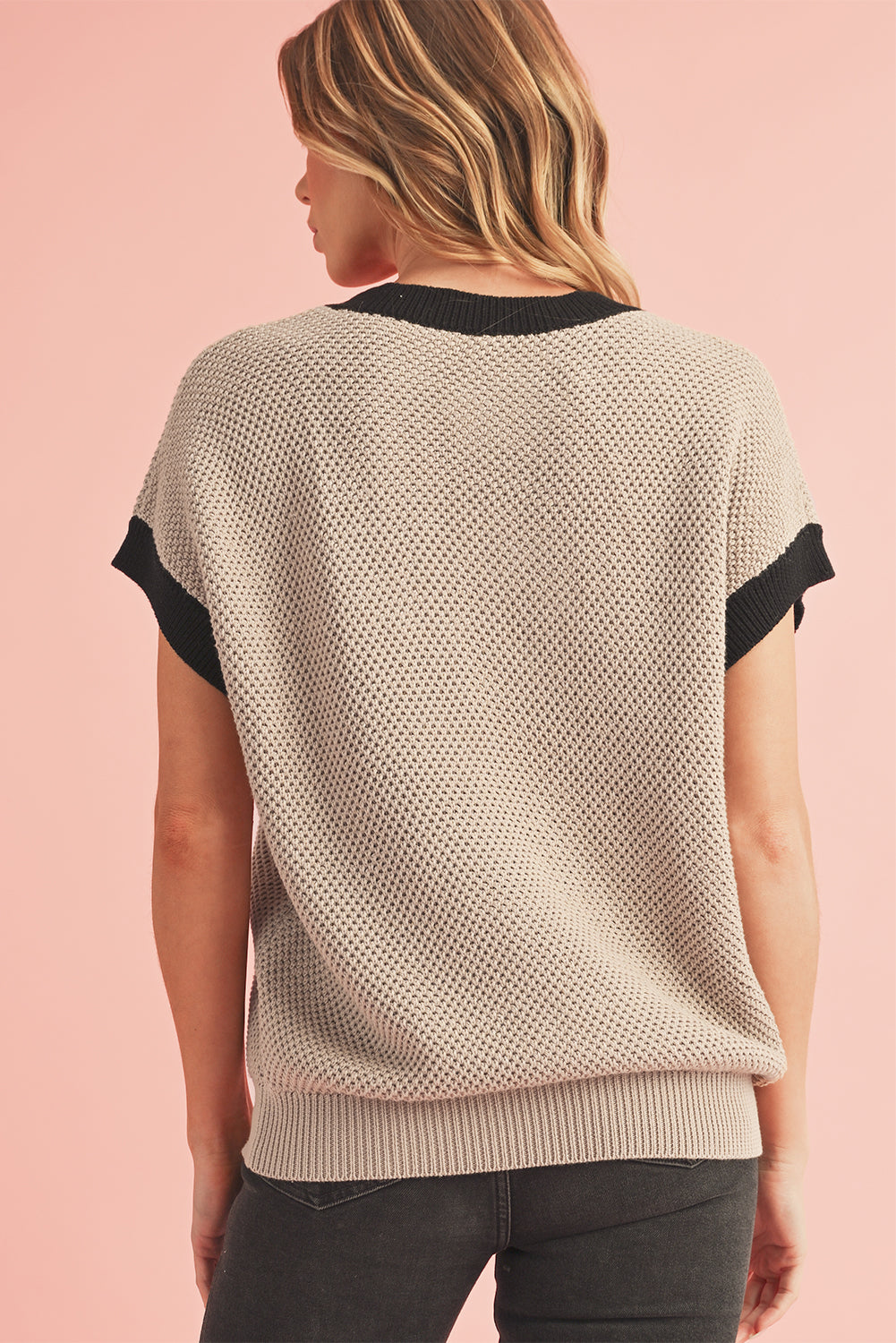 Contrast Trim Knit Top
