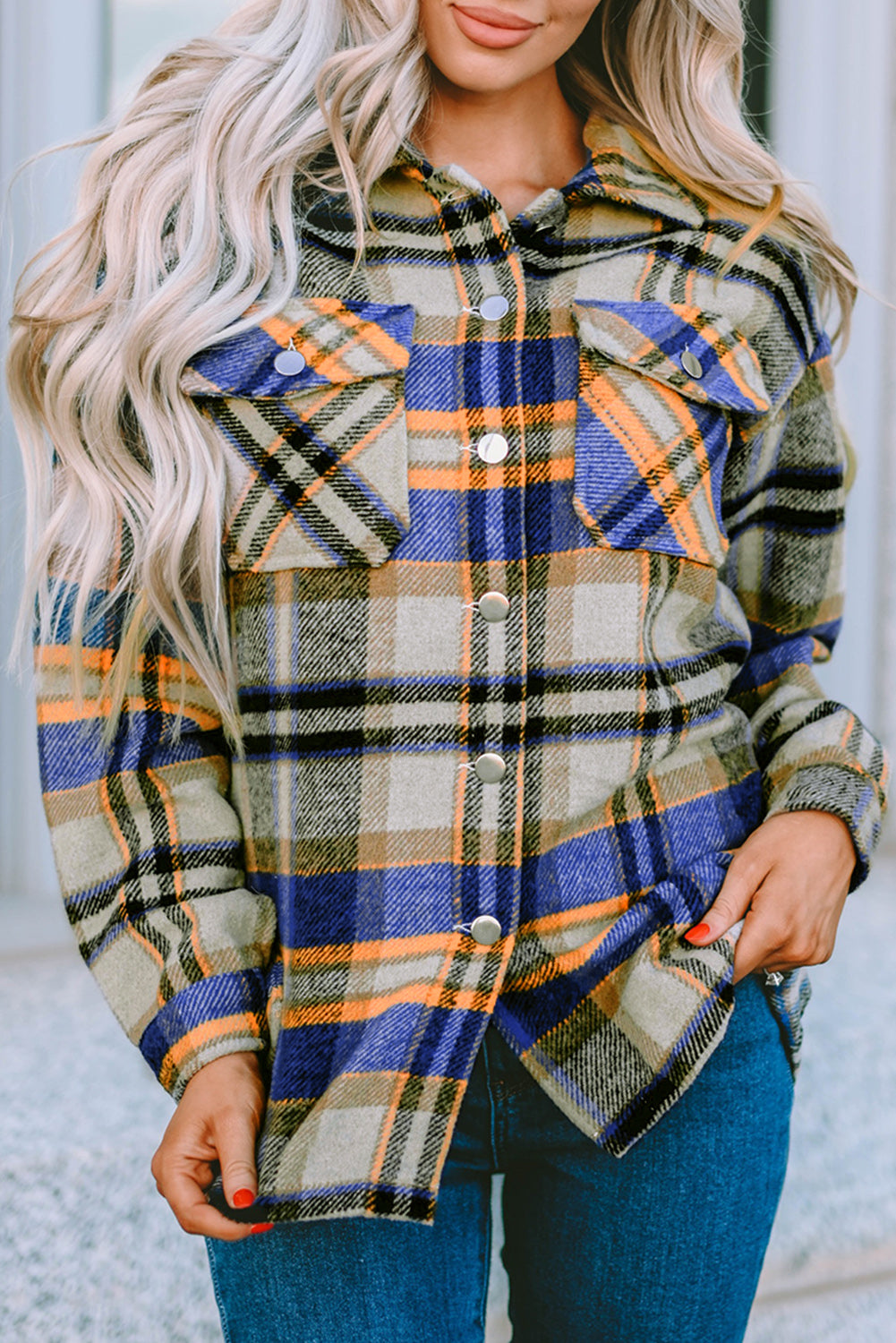 Plaid Button Up Flannel Shacket