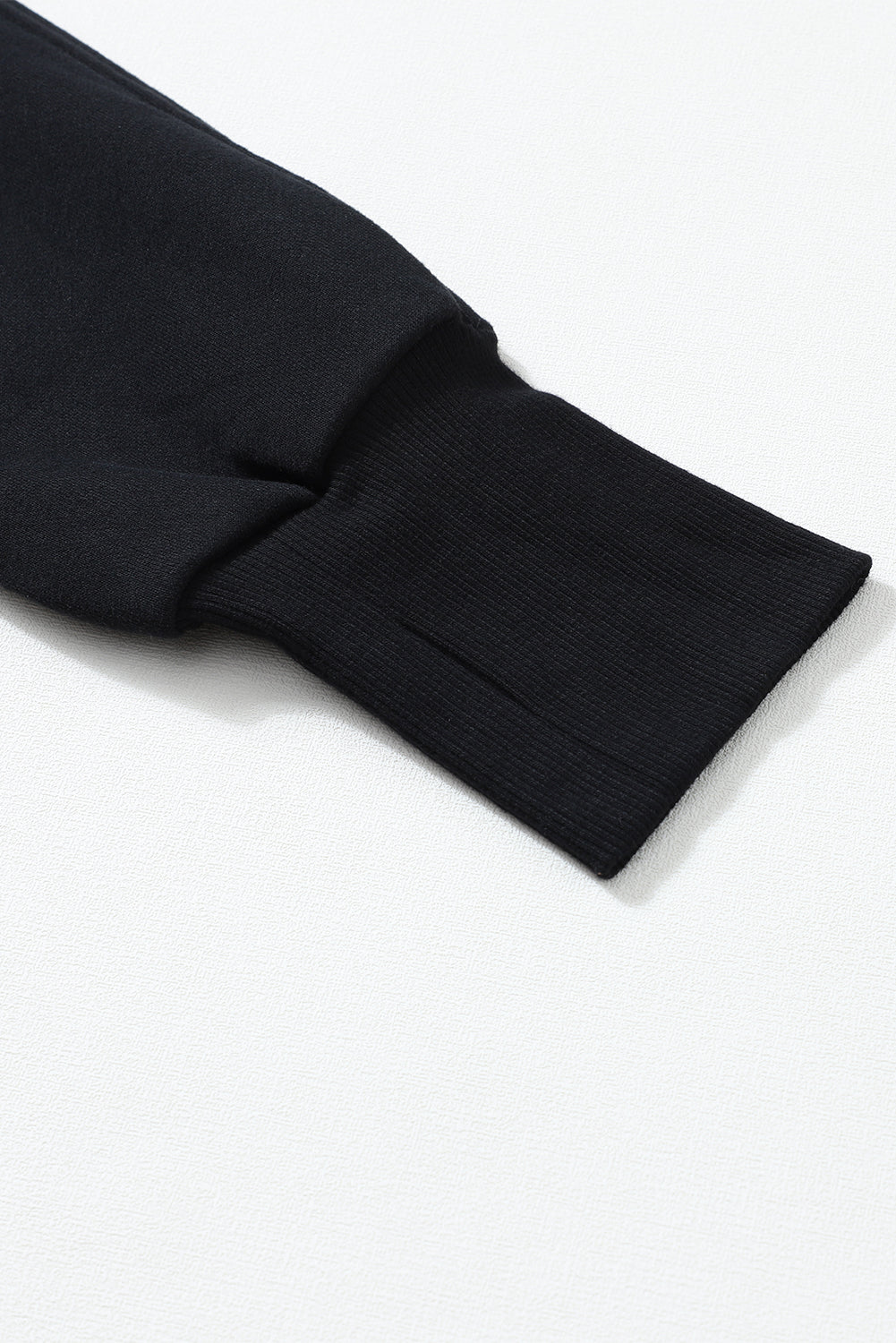 Zip Up Pop Collar Ribbed Sweatshirt
