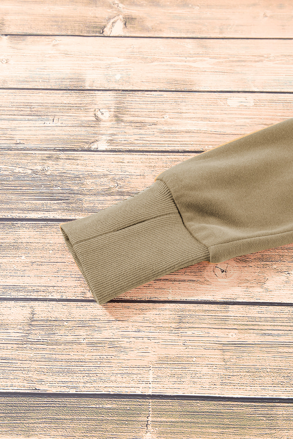 Zip Up Pop Collar Ribbed Sweatshirt