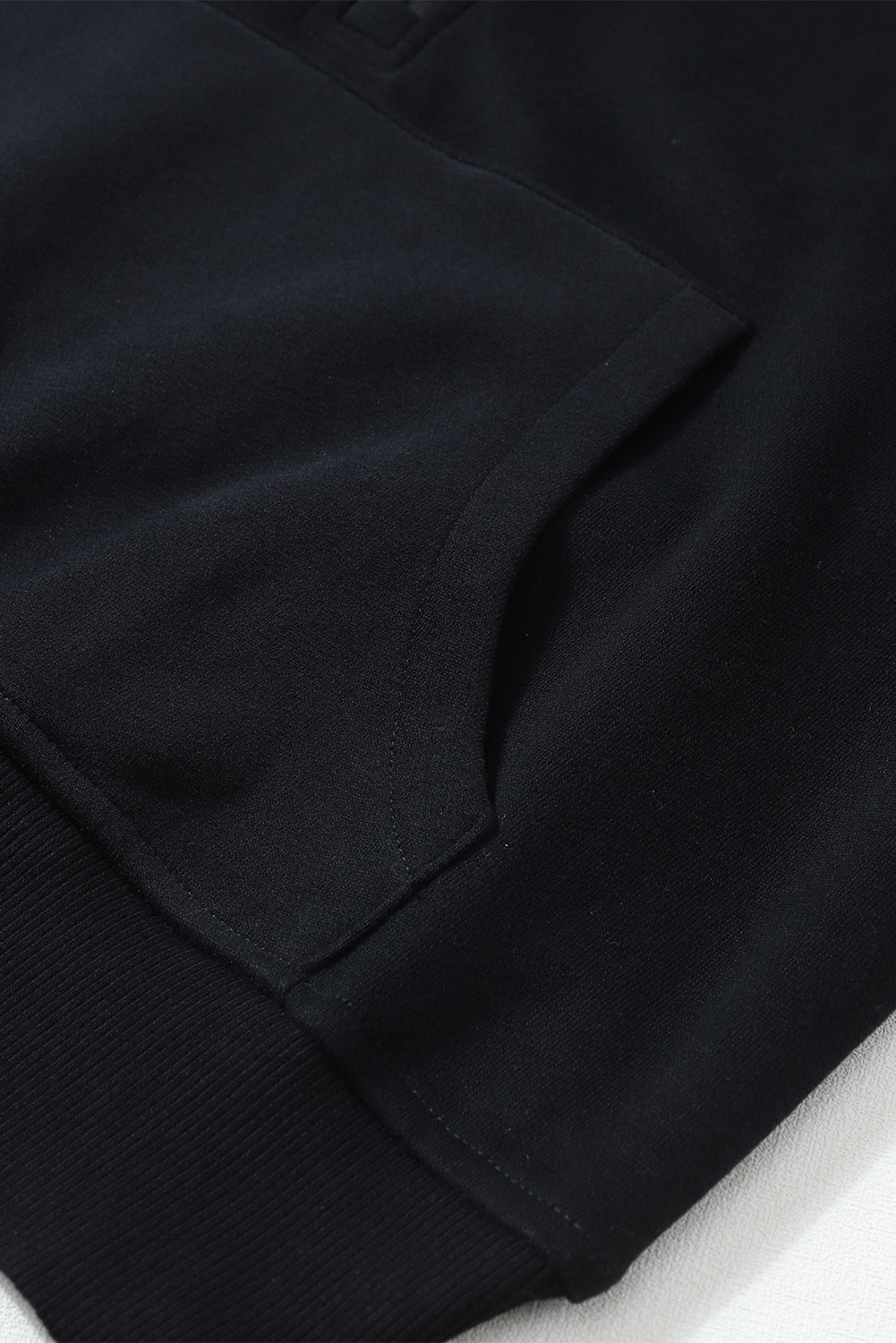 Zip Up Pop Collar Ribbed Sweatshirt