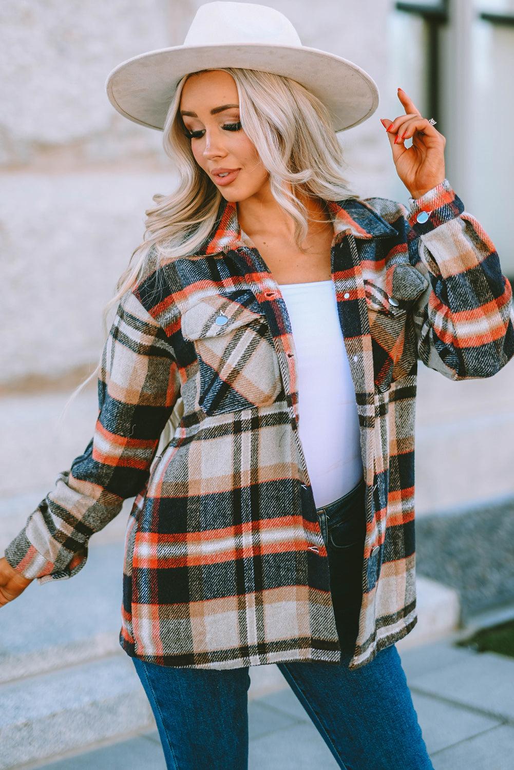 Plaid Button Up Flannel Shacket