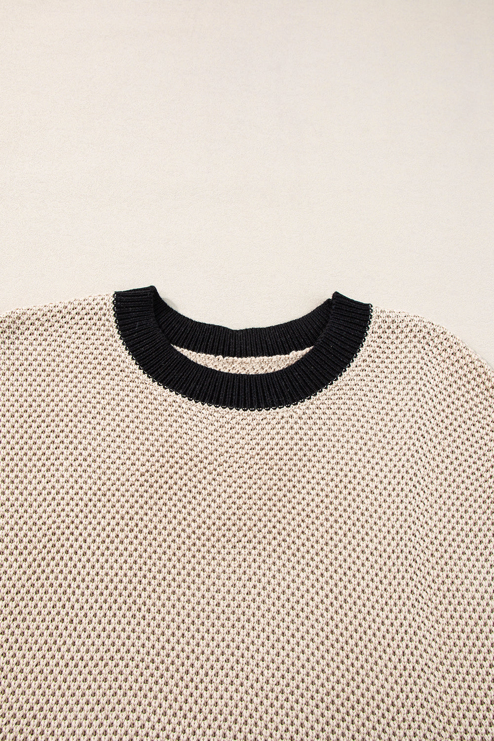 Contrast Trim Knit Top