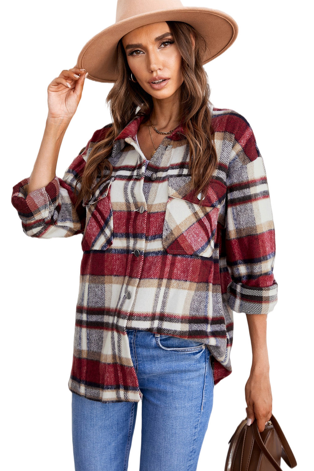 Plaid Button Up Flannel Shacket
