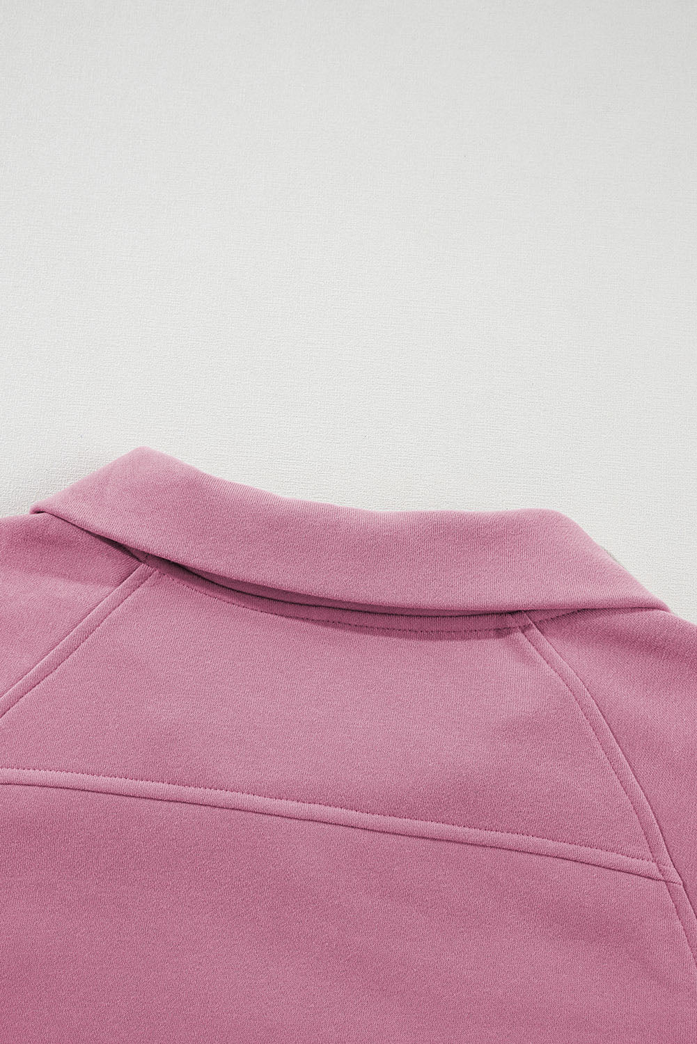Zip Up Pop Collar Ribbed Sweatshirt