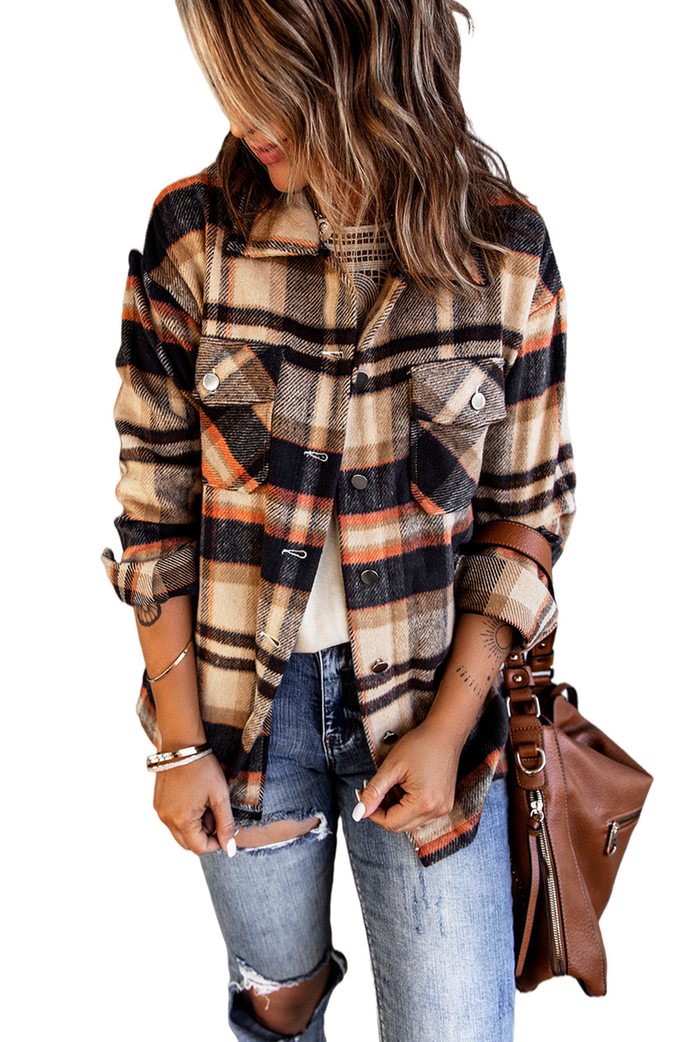 Plaid Button Up Flannel Shacket