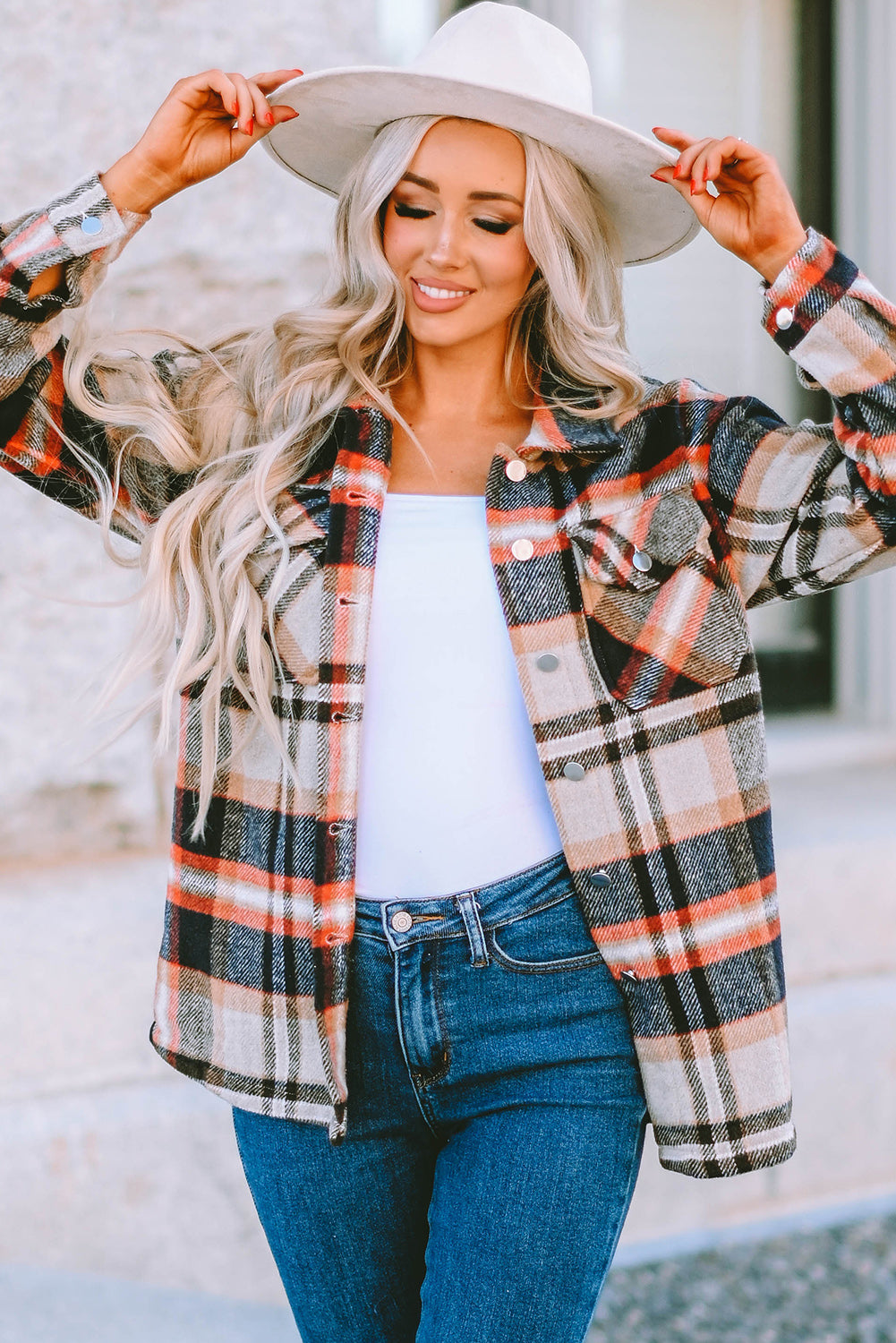 Plaid Button Up Flannel Shacket