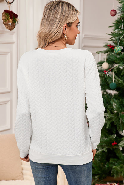 Merry and Bright Quilted Sweatshirt