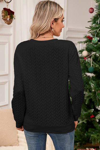 Merry and Bright Quilted Sweatshirt