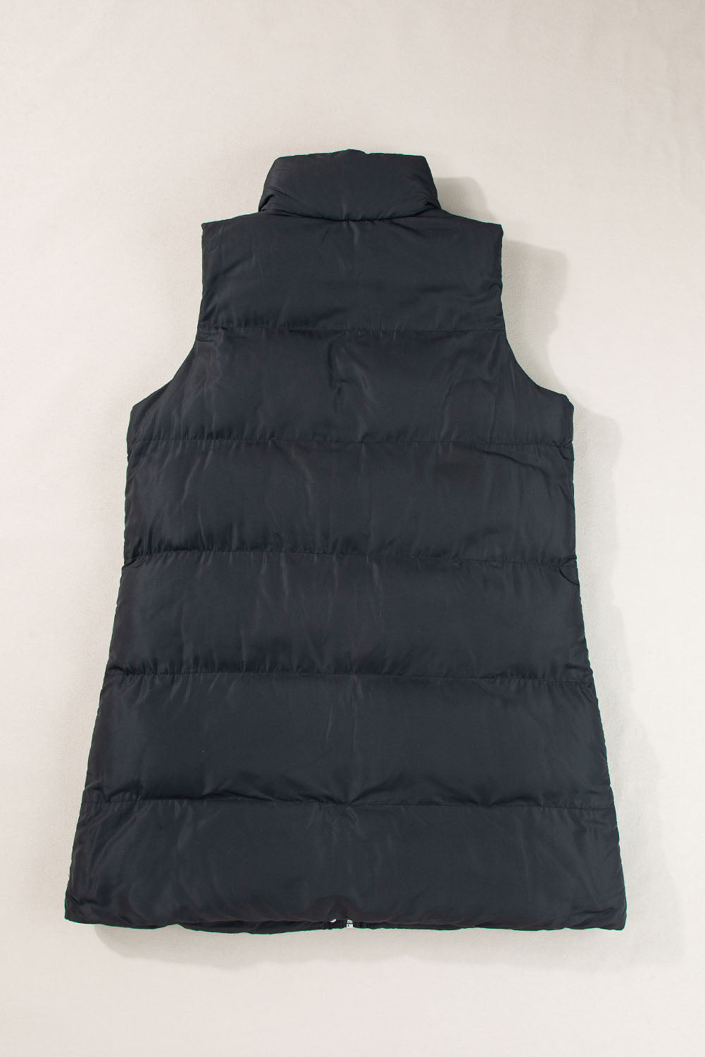 Pocketed Long Puffer Vest