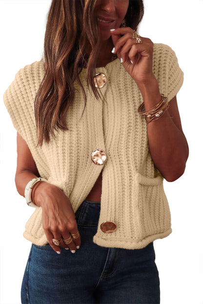 Big Button Sweater Vest