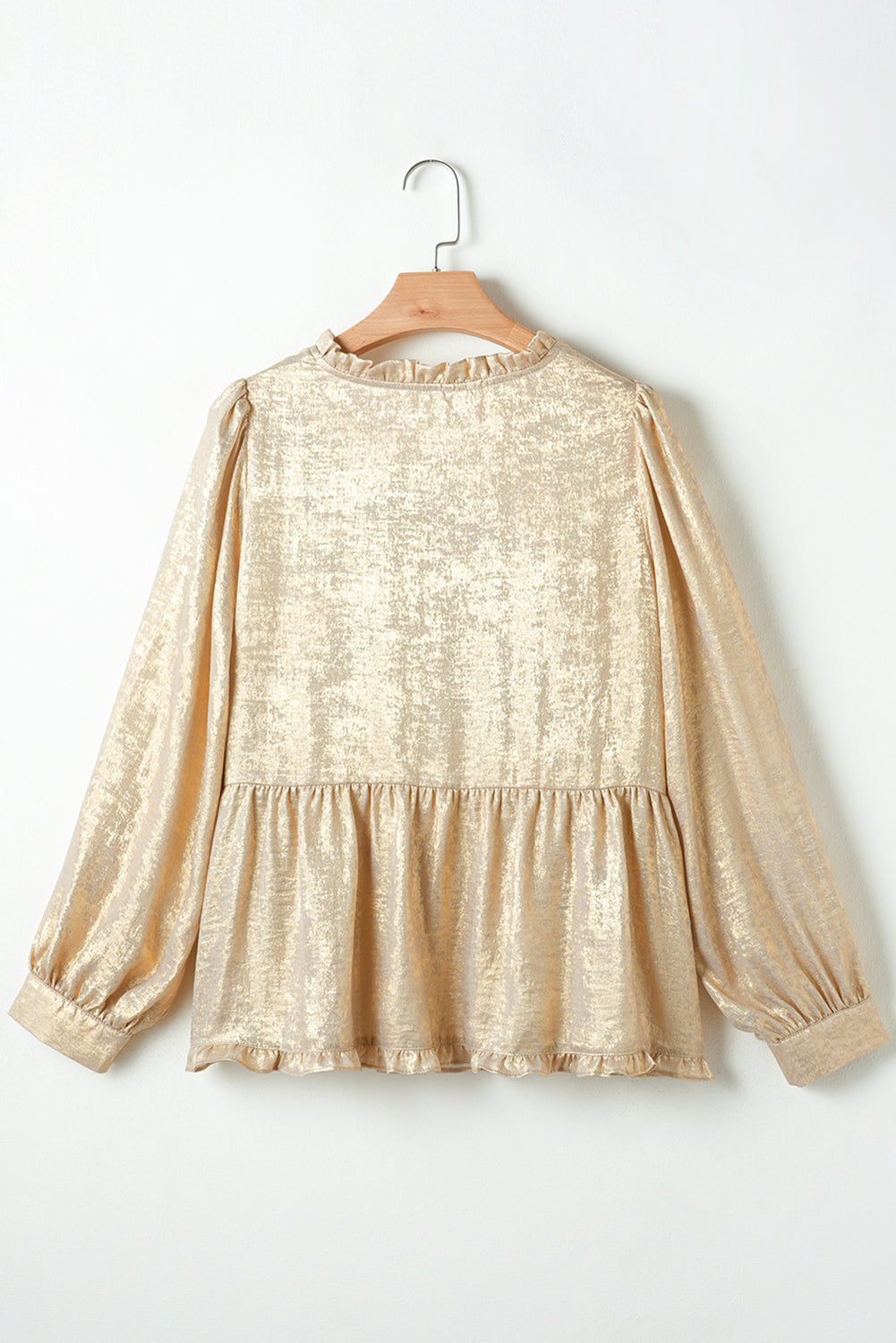 Metallic Velvet Babydoll Blouse