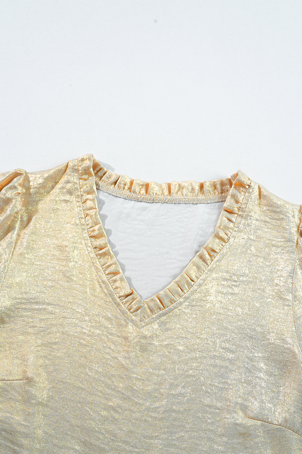 Metallic Velvet Babydoll Blouse