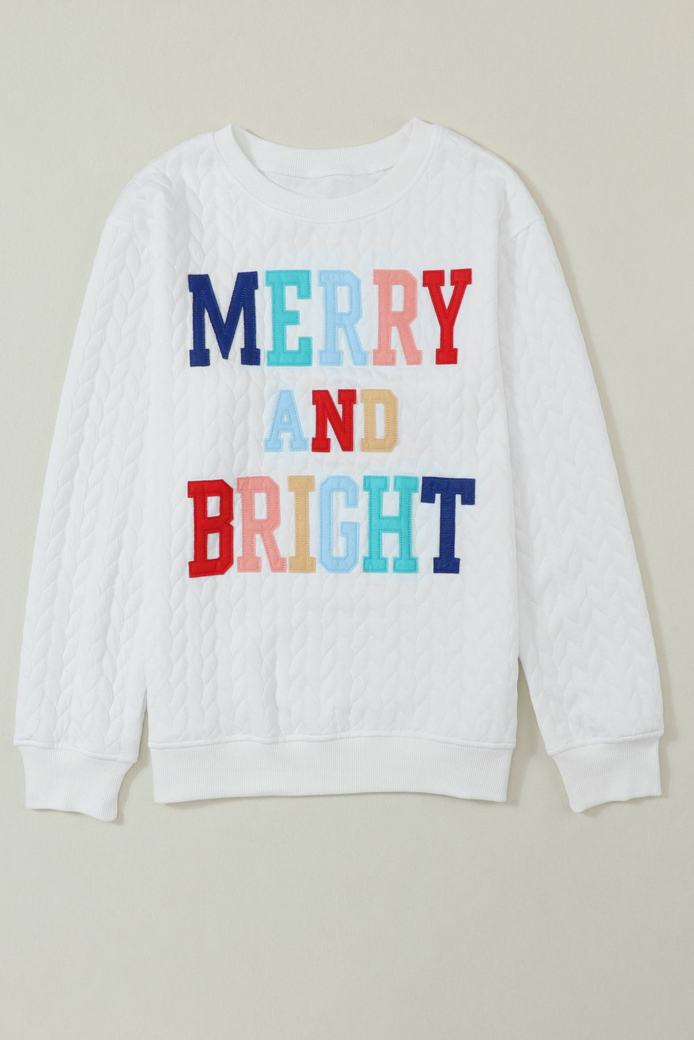 Merry and Bright Quilted Sweatshirt