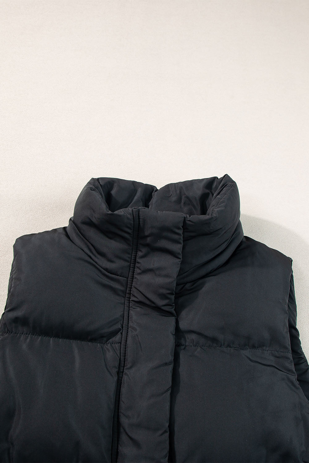 Pocketed Long Puffer Vest